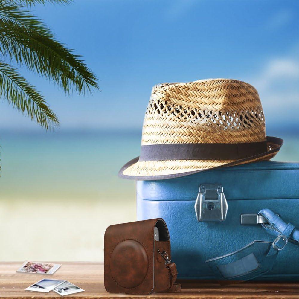 Funda Protectora Fintie para Cámara Fujifilm Instax Mini 90 - Cuero Vegano Marrón