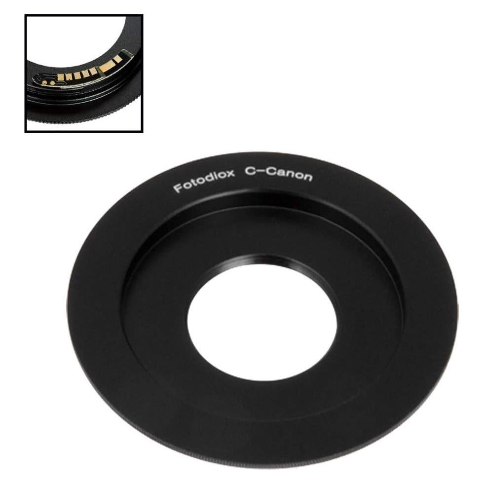 Adaptador de Montura Fotodiox C a Canon EOS con Chip Enfoque