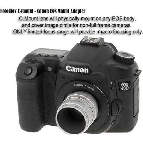 Adaptador de Montura Fotodiox C a Canon EOS con Chip Enfoque