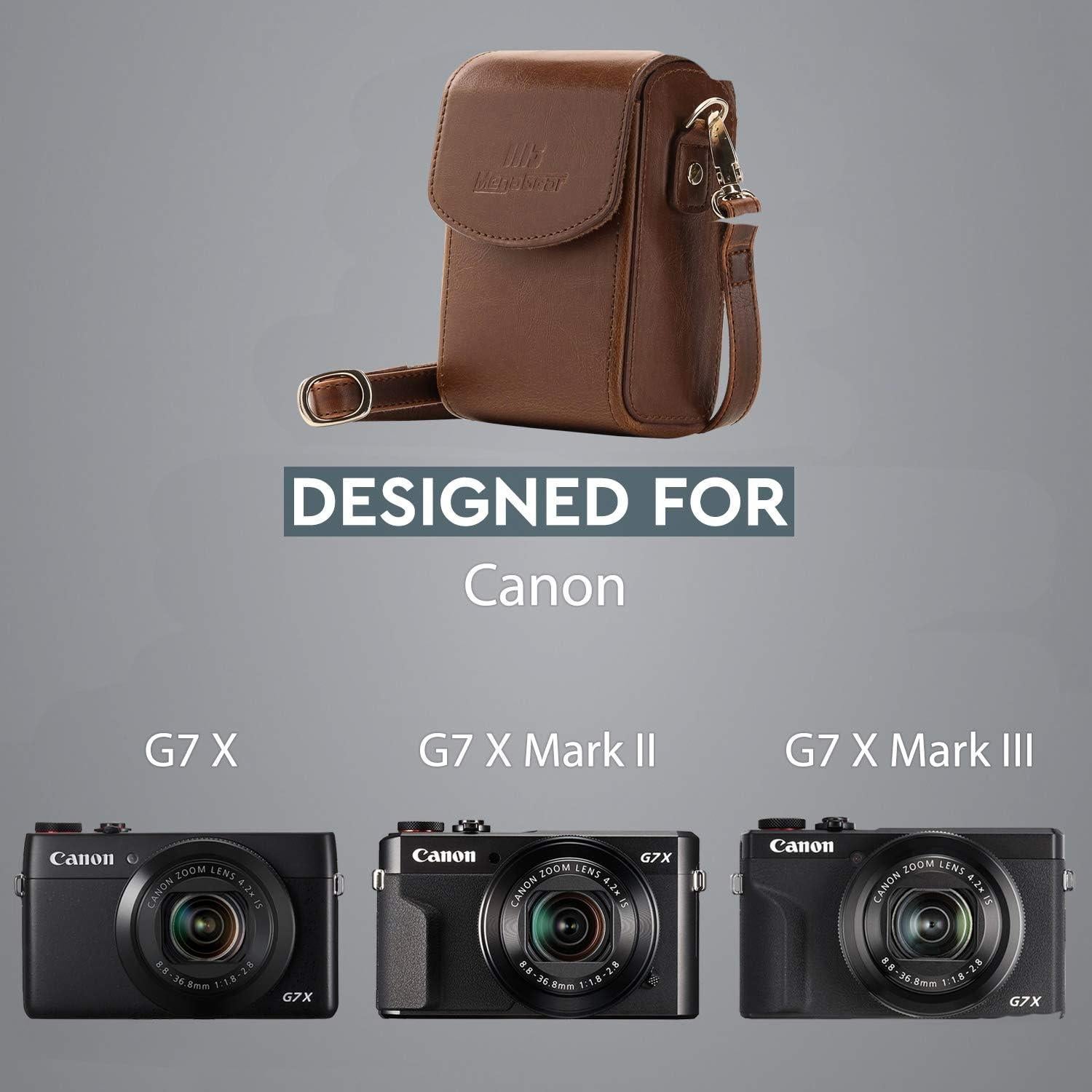 Funda de cámara de cuero MegaGear para Canon PowerShot G7 X