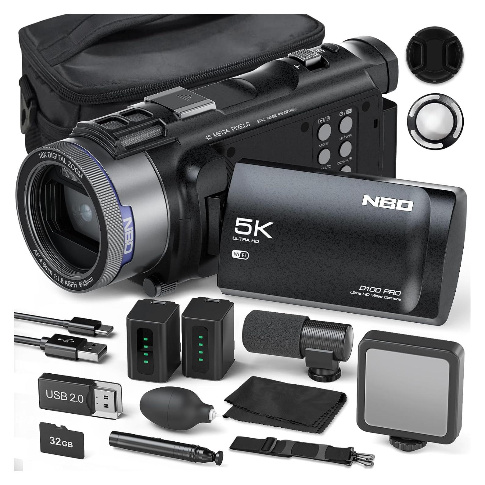 Cámara de Video 5K NBDDIGITAL MC-D110-2504 48MP Zoom 16X