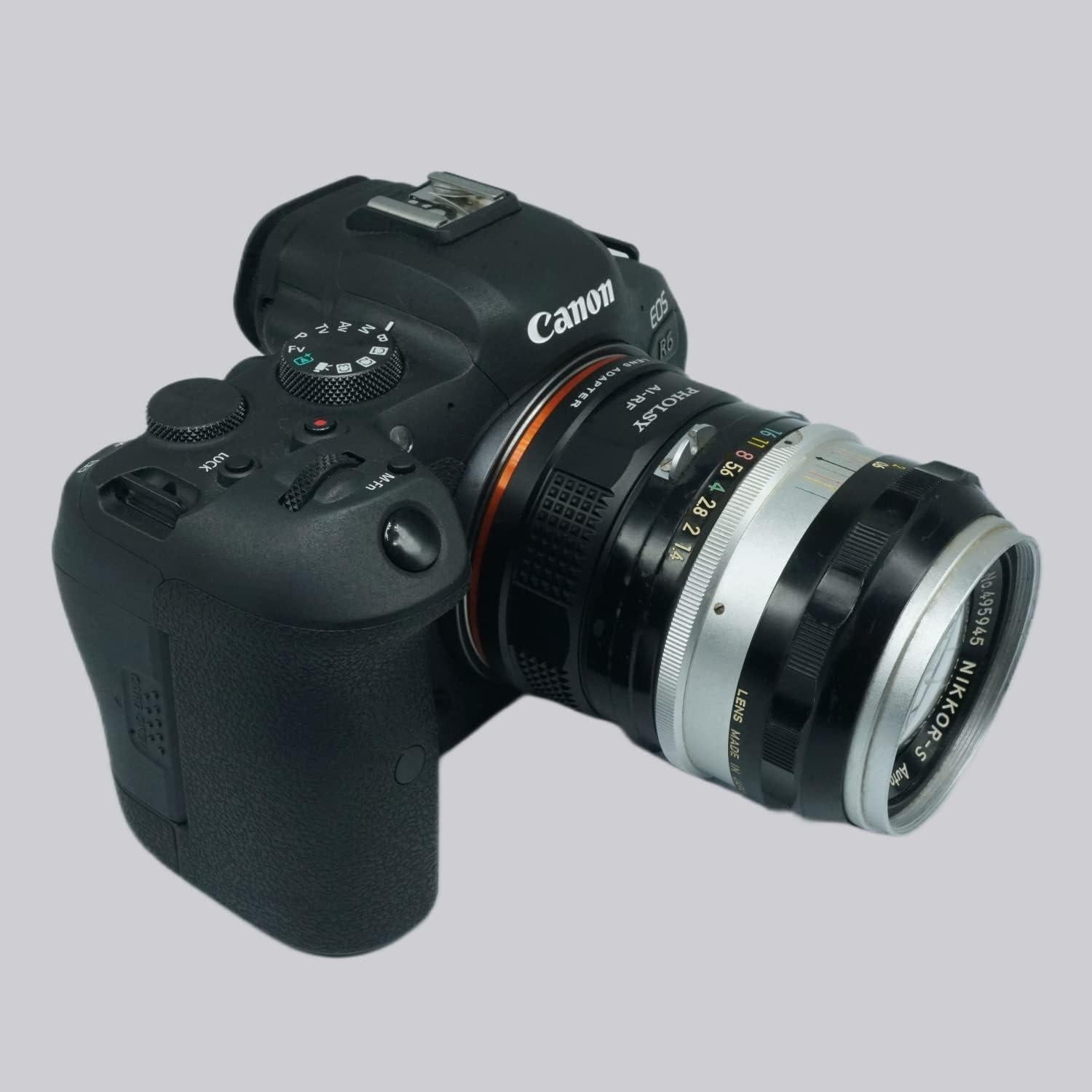 Adaptador de Montura PHOLSY Nikon F a Canon RF - 110g