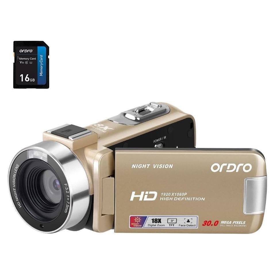 Cámara de Video ORDRO B320 HD 1080P 18X Zoom Infrarroja