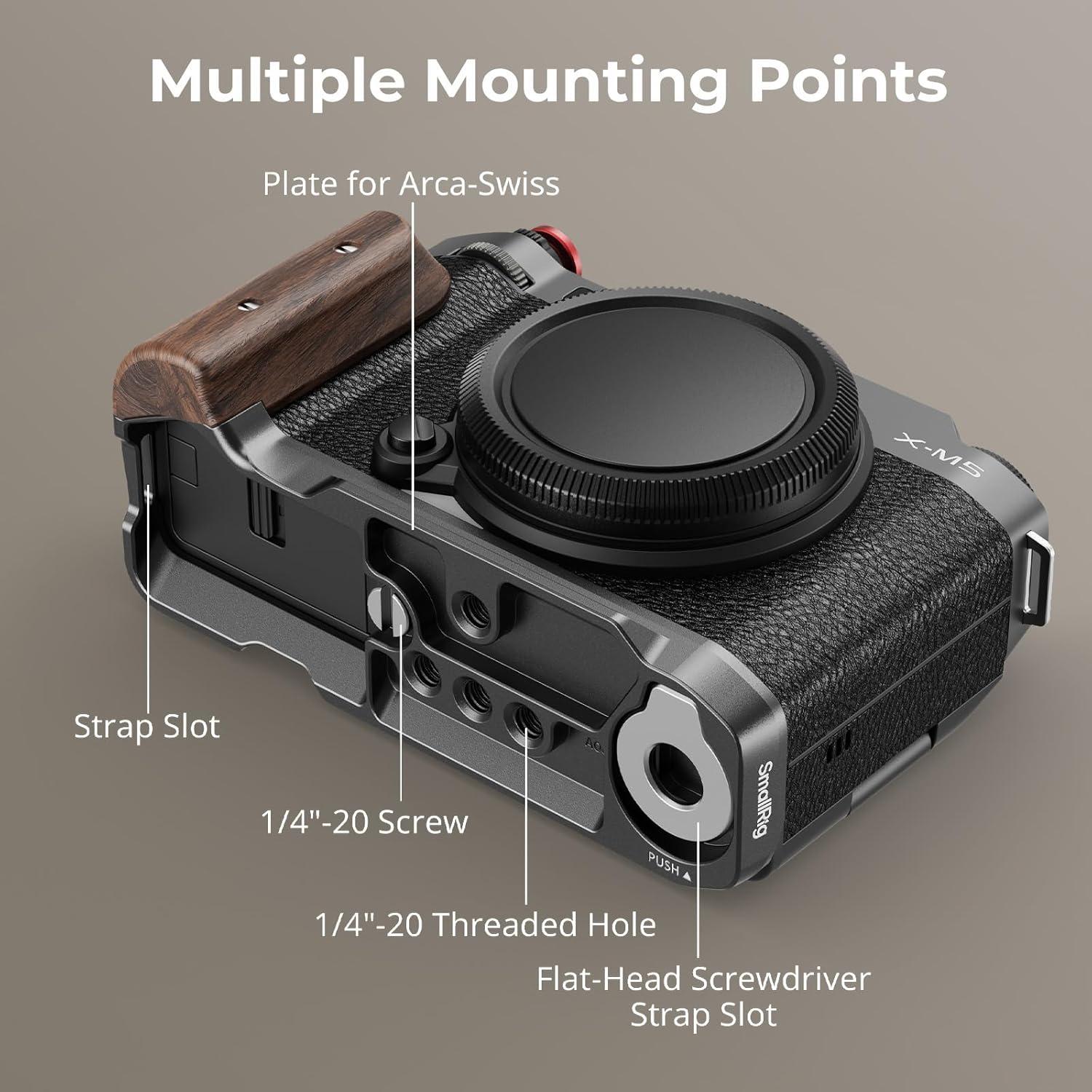 Empuñadura de Madera en L SmallRig 5260 para FUJIFILM X-M5