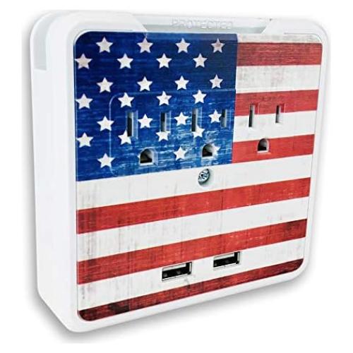 Protector de Sobretensión Decorativo Glamsockets 3 Salidas USB