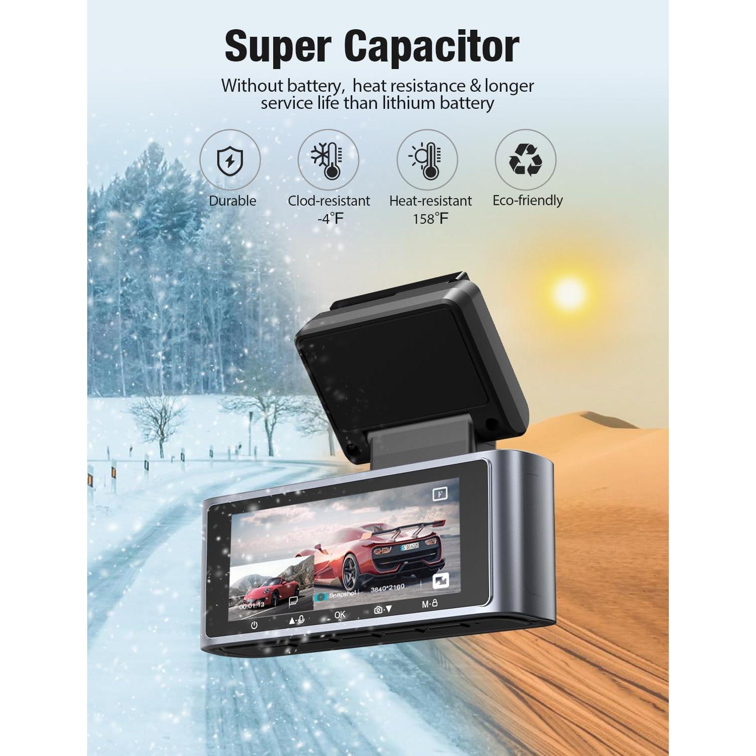 Cámara Dash OMAR M572 4K Delantera y Trasera WiFi 5G