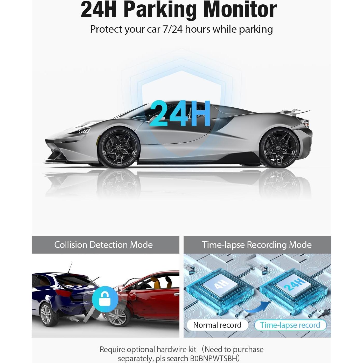 Cámara Dash OMAR M572 4K Delantera y Trasera WiFi 5G