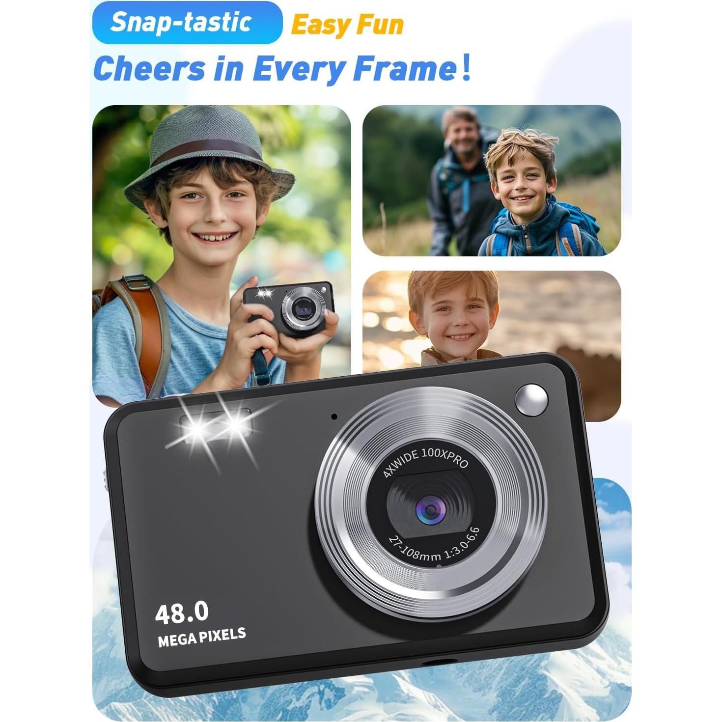 Cámara Digital Anchioo CA07 48MP FHD 1080P Zoom 18x Niños