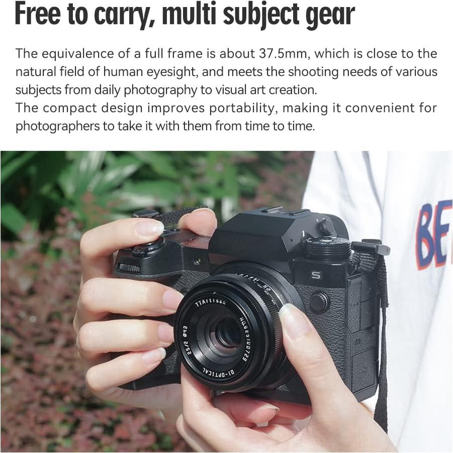 Lente Gran Angular TTArtisan 25mm F2 para Cámaras Fuji