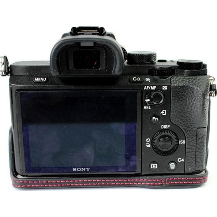 Funda de Cuero Real BolinUS para Sony Alpha A7 A7R A7S - Negro