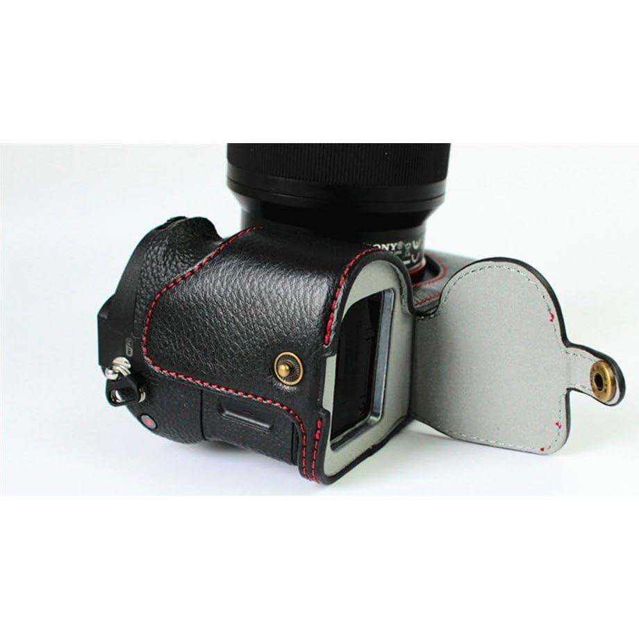 Funda de Cuero Real BolinUS para Sony Alpha A7 A7R A7S - Negro