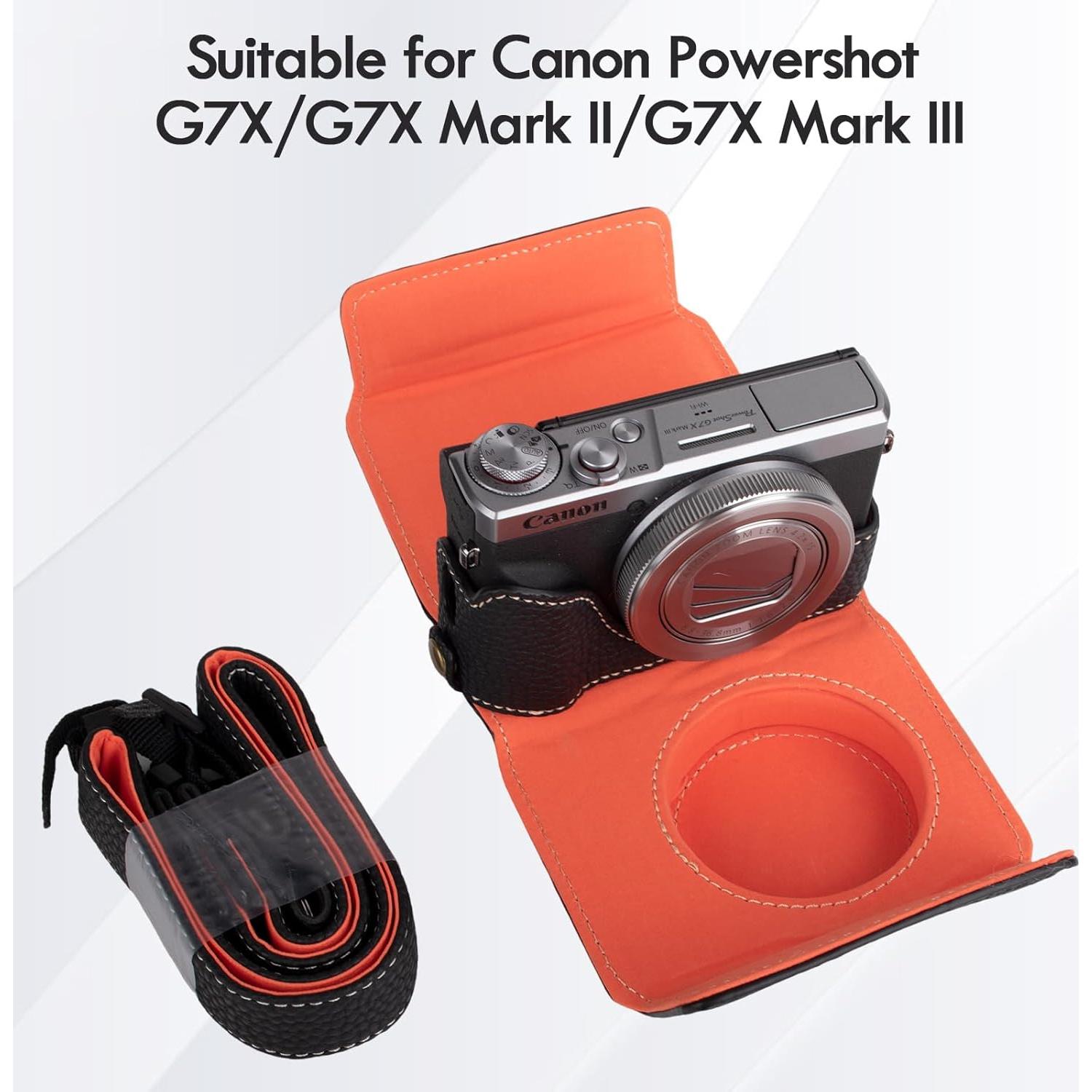 Funda de Cuero para Cámara Canon PowerShot G7X G7X II III