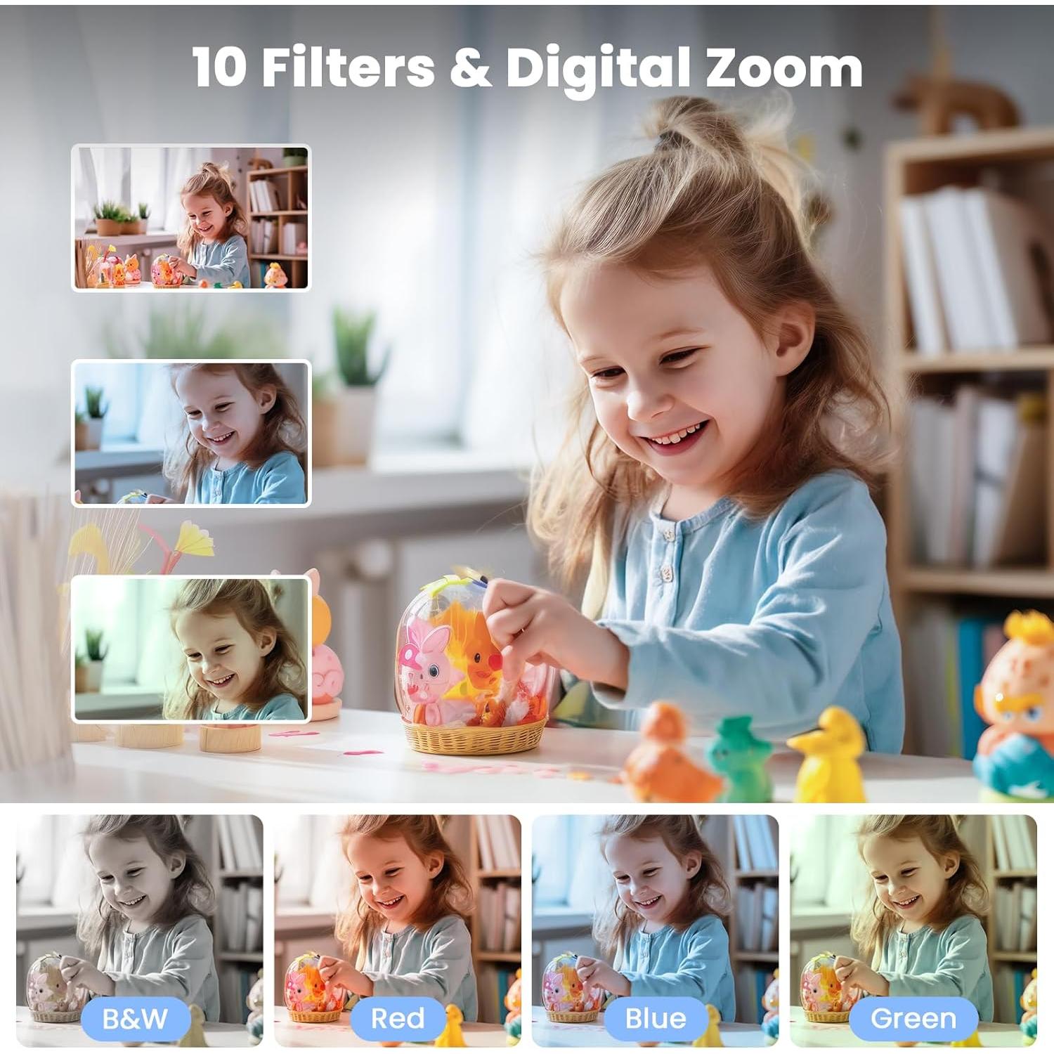 4K Digital Camera for Vlog 64MP Autofocus 32GB Card, Point and Shoot Digital Cameras with 18X Digital Zoom, 2 Batteries, Compact Travel Camera for Teens Boys Girls Kids Pink