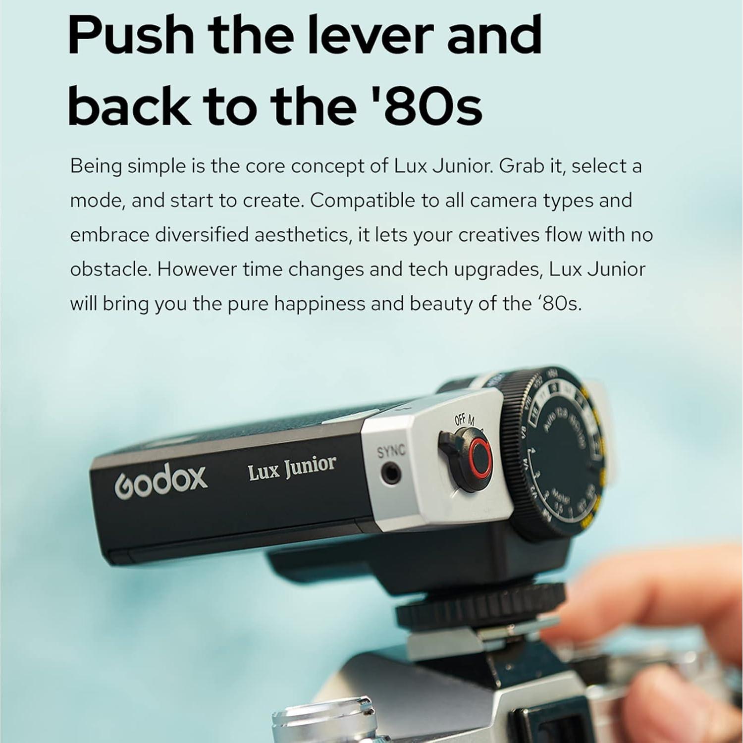 Flash de Cámara Godox Lux Junior GN12 6000K Compatible Canon Nikon