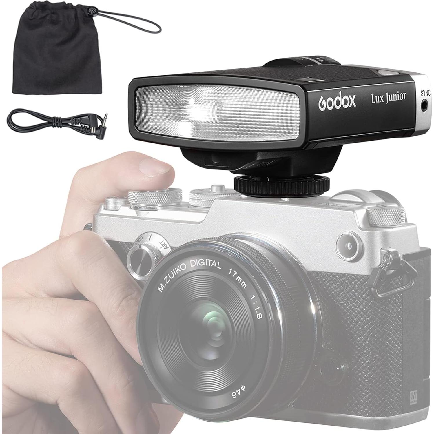 Flash de Cámara Godox Lux Junior GN12 6000K Compatible Canon Nikon