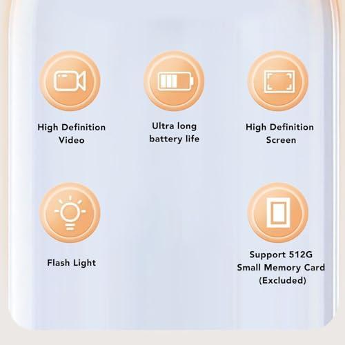 Cámara Digital Compacta Asixxsix 1080P para Niños con LED