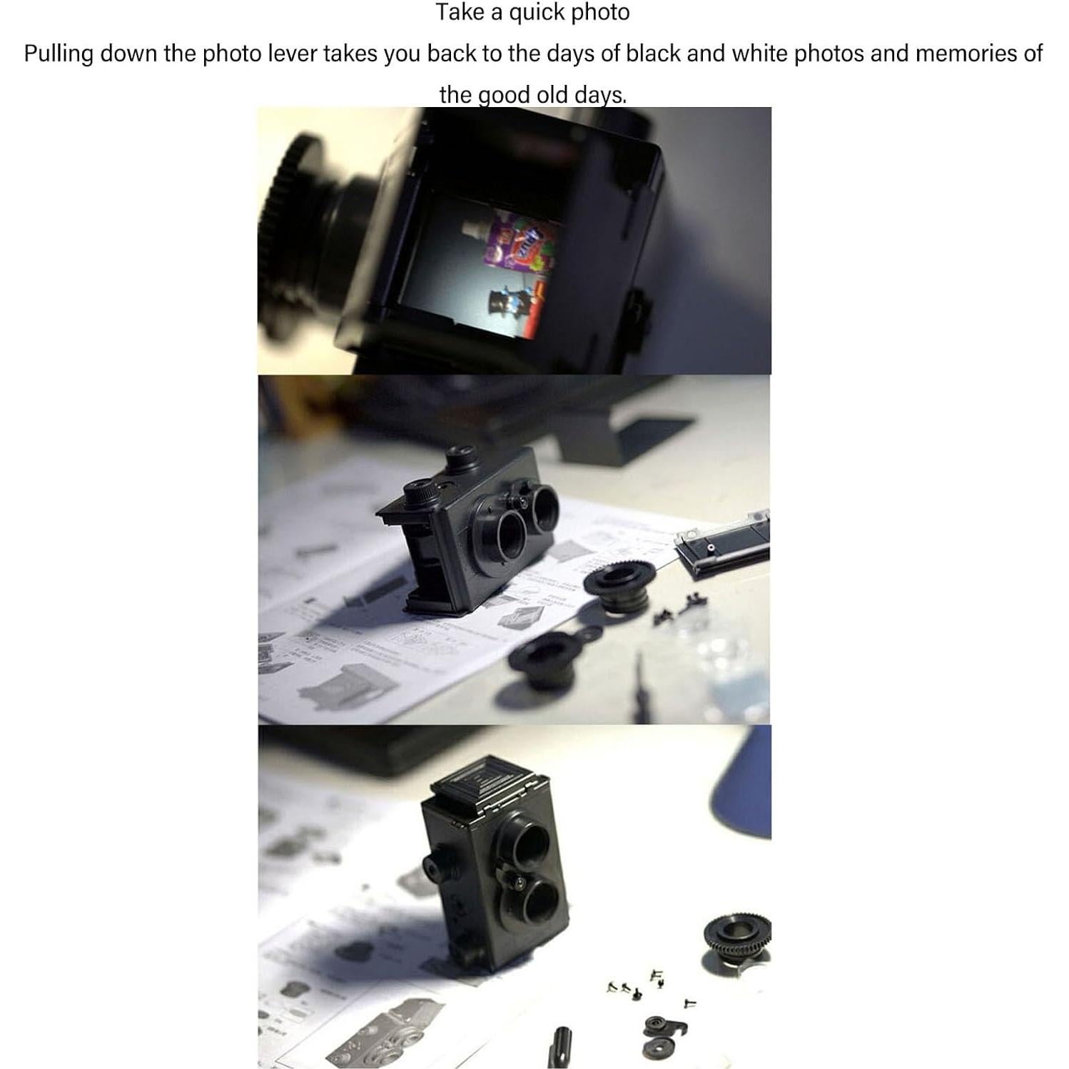 Cámara de película 35MM Sanpyl TLR DIY Doble Lente 47mm