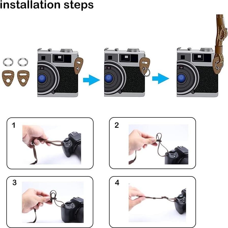 Correa de cámara de cuero CANPIS Crazy Horse ajustable 750-1100mm