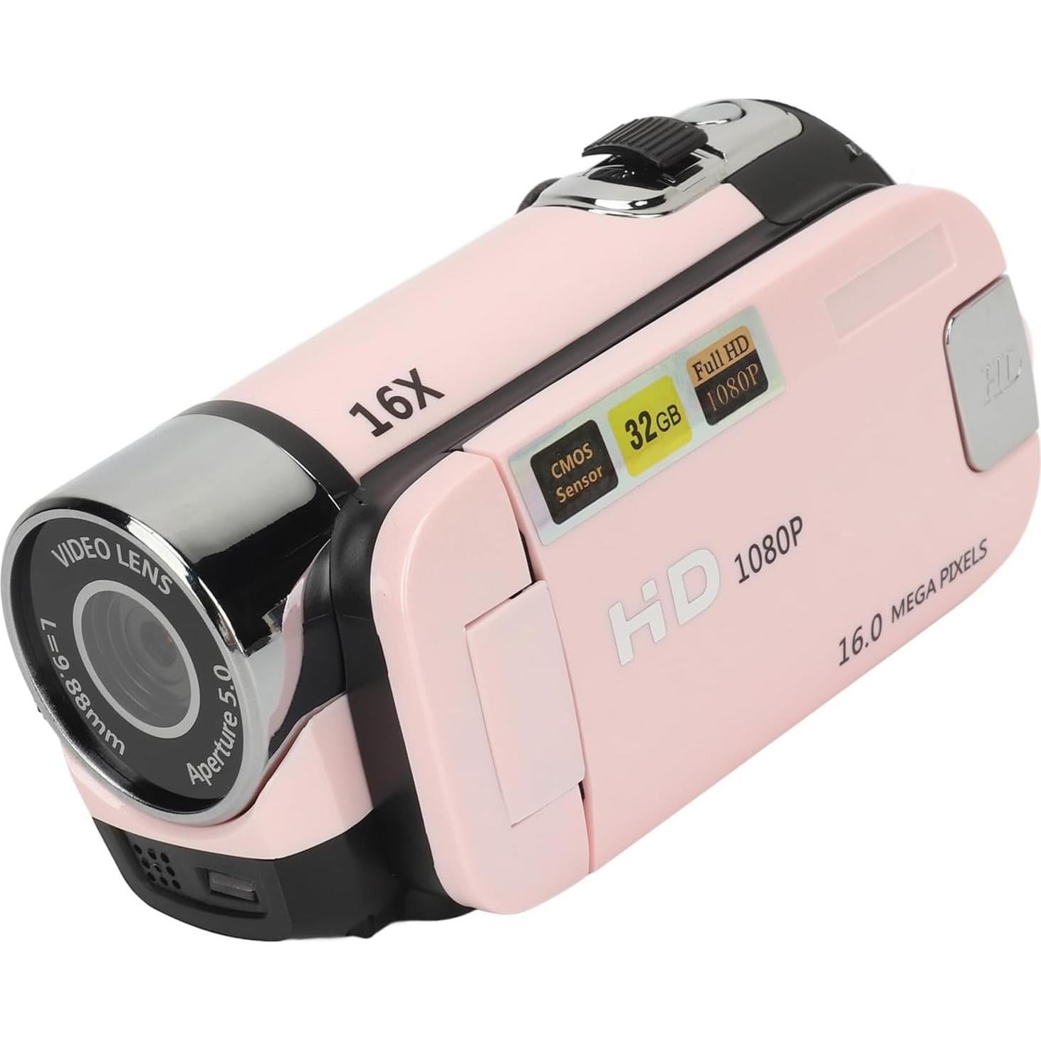 1080P Video Camera, 16MP Camcorder, 16X Digital Zoom, Vlogging Camera with Fill Light, 1/4 Inch Thread Hole, 2.4 Inch Rotatable Screen, USB Recorder (-2214230150514)