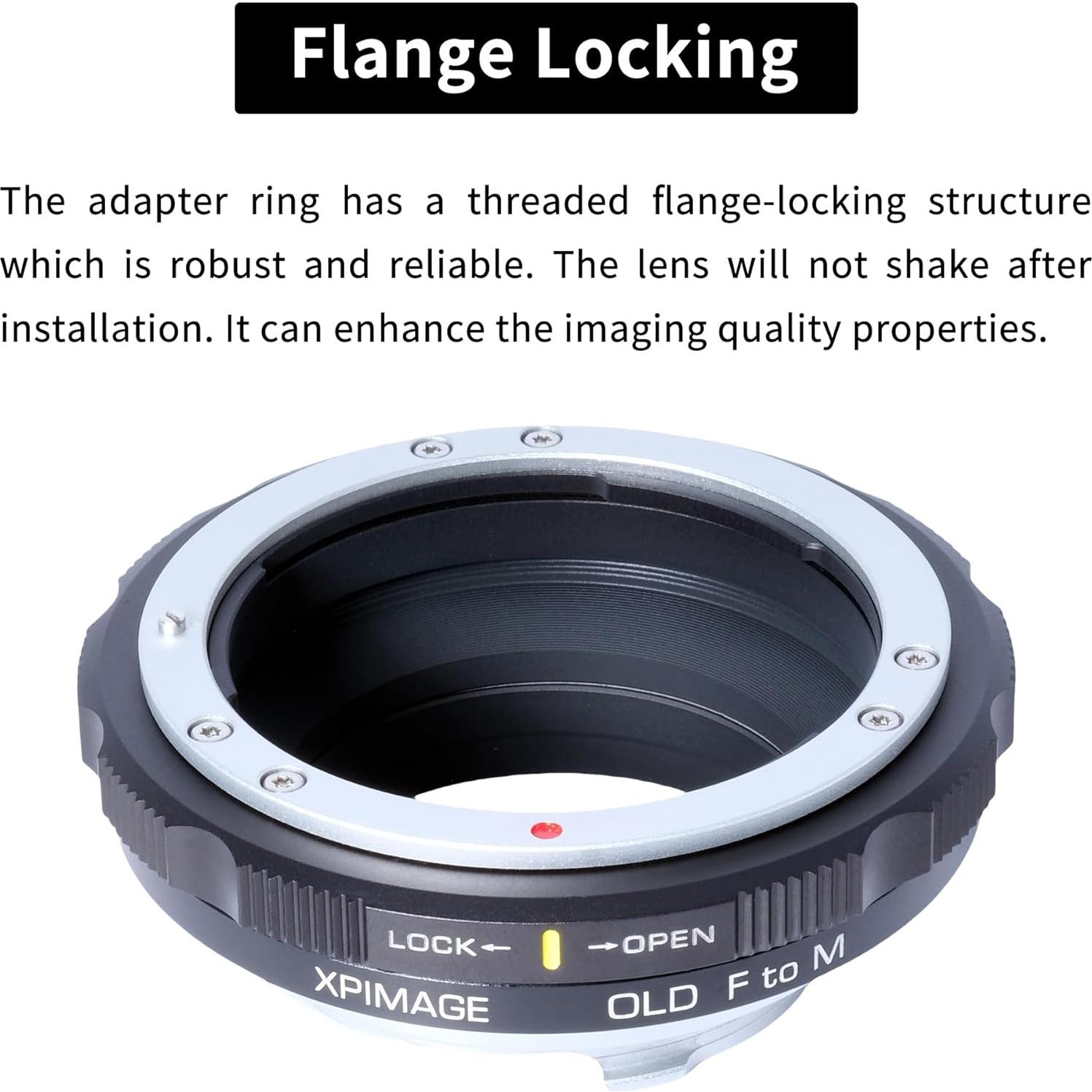 Anillo Adaptador Nikon F a Leica M - Bloqueo de Brida