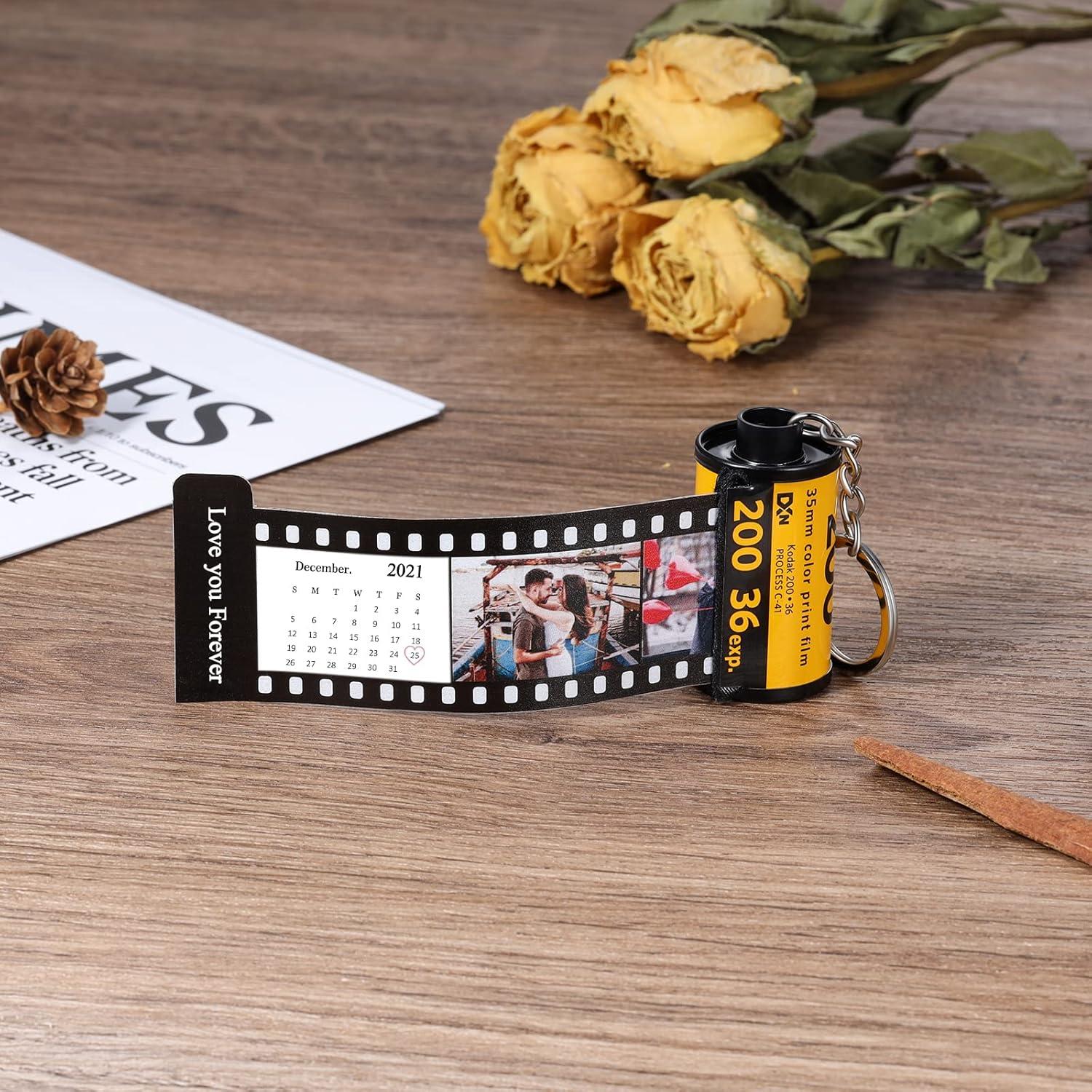 Llavero de Foto Personalizado Nobelook - Rollo de Cámara Vintage con 14 Fotos