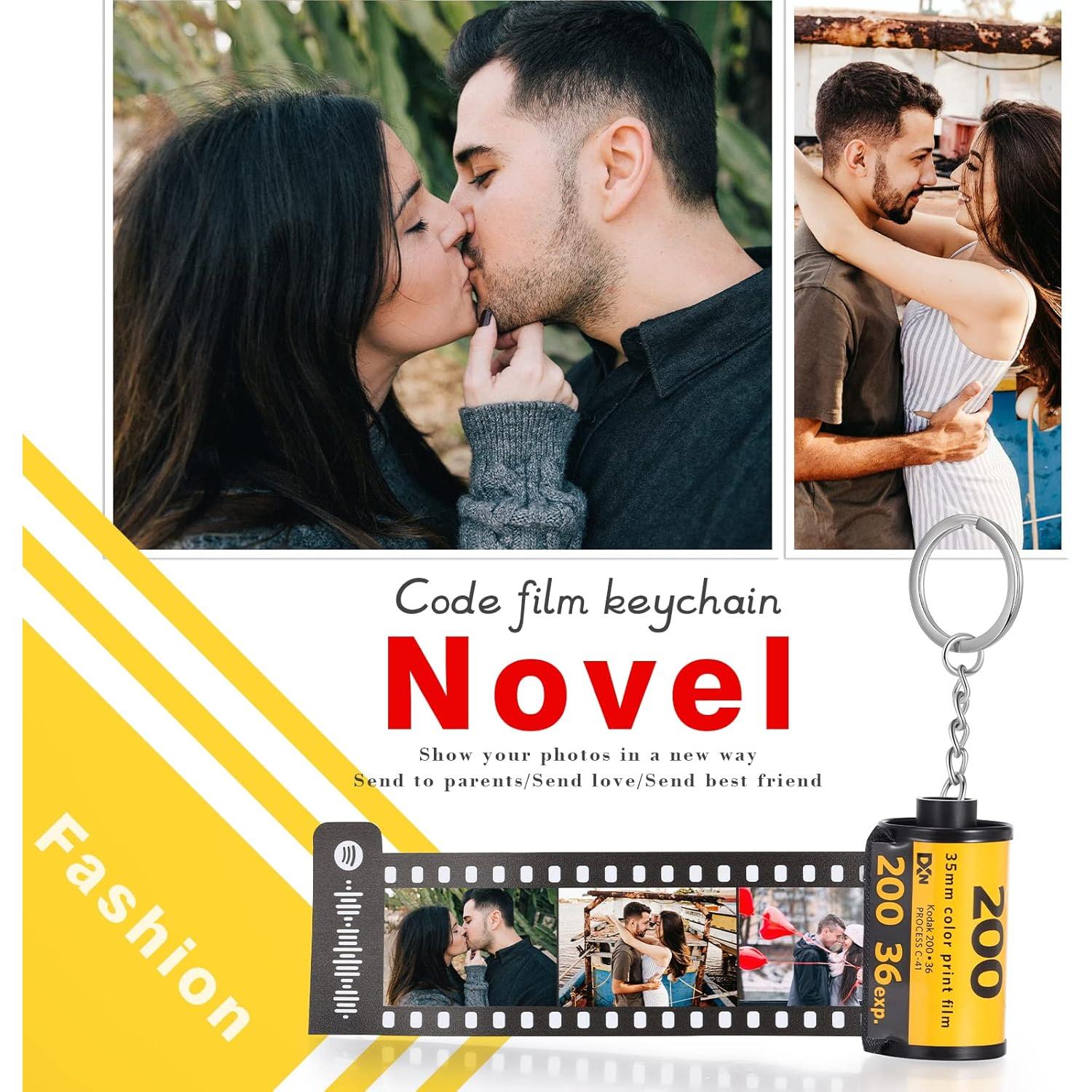 Llavero de Foto Personalizado Nobelook - Rollo de Cámara Vintage con 14 Fotos