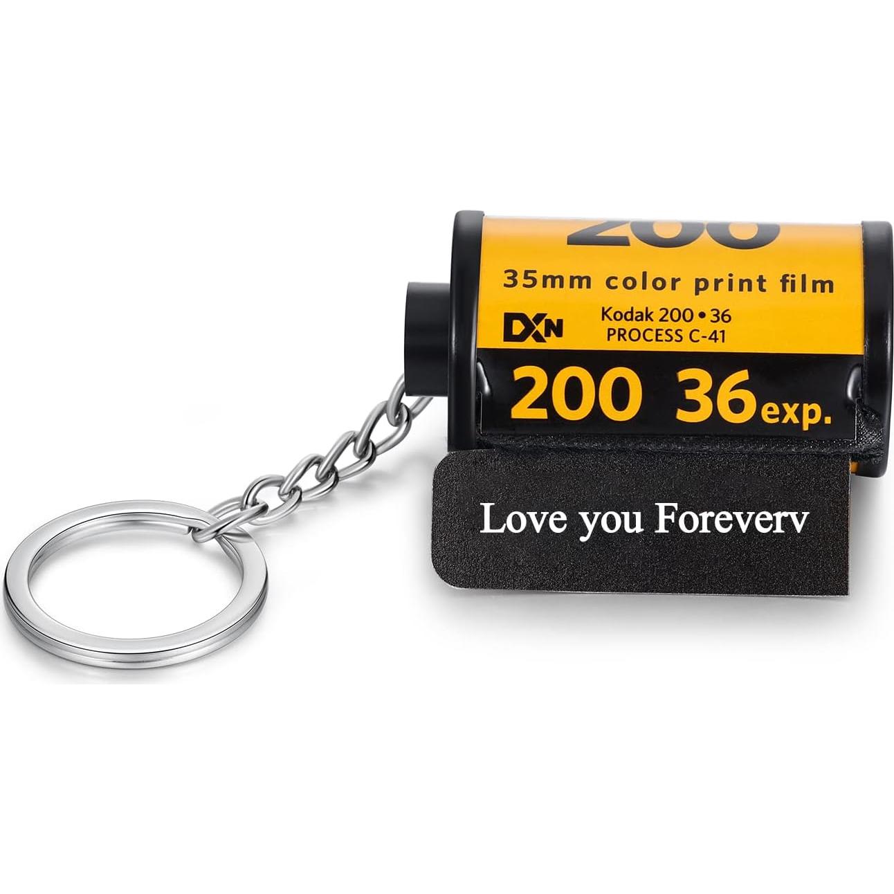 Llavero de Foto Personalizado Nobelook - Rollo de Cámara Vintage con 14 Fotos