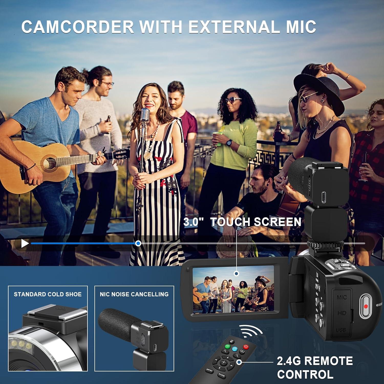 Cámara de Video 8K LOENTIR DV087 con Zoom 18X y WiFi