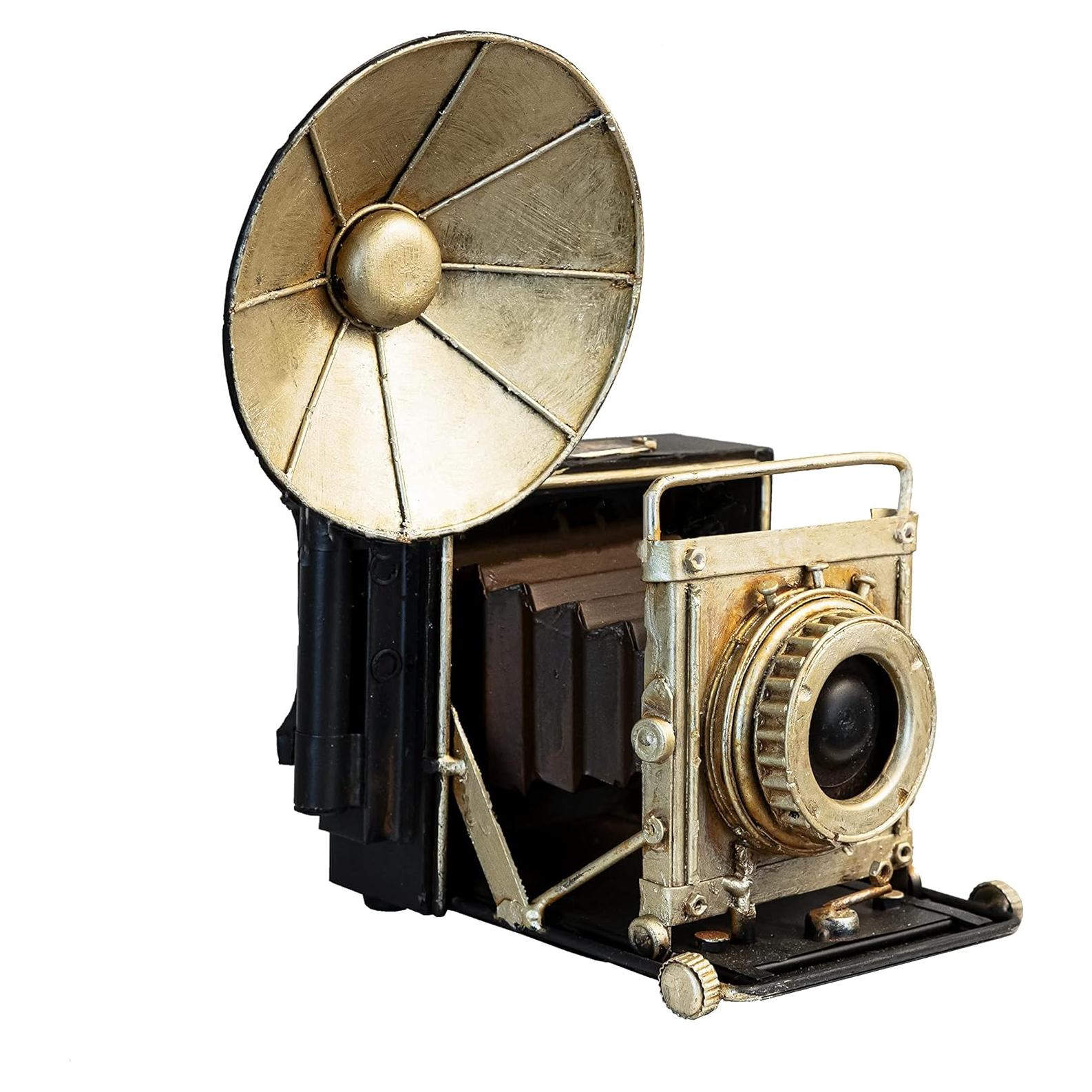 Estatua Decorativa Cámara Vintage PARSAHO 23.88 cm Metal