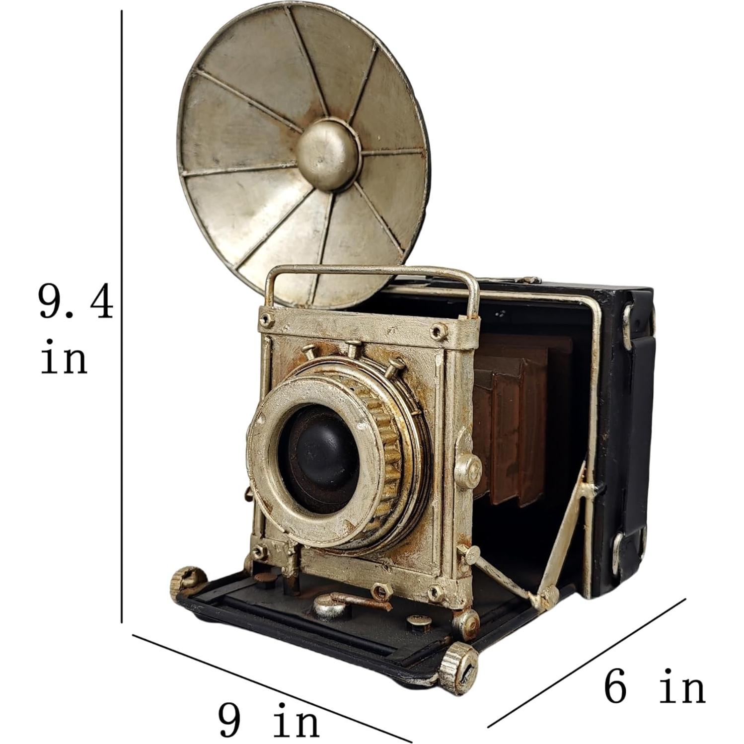 Estatua Decorativa Cámara Vintage PARSAHO 23.88 cm Metal