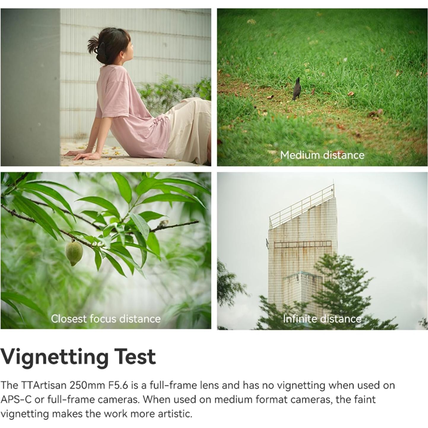 Lente Teleobjetivo TTArtisan 250mm f5.6 M42 Enfoque Manual