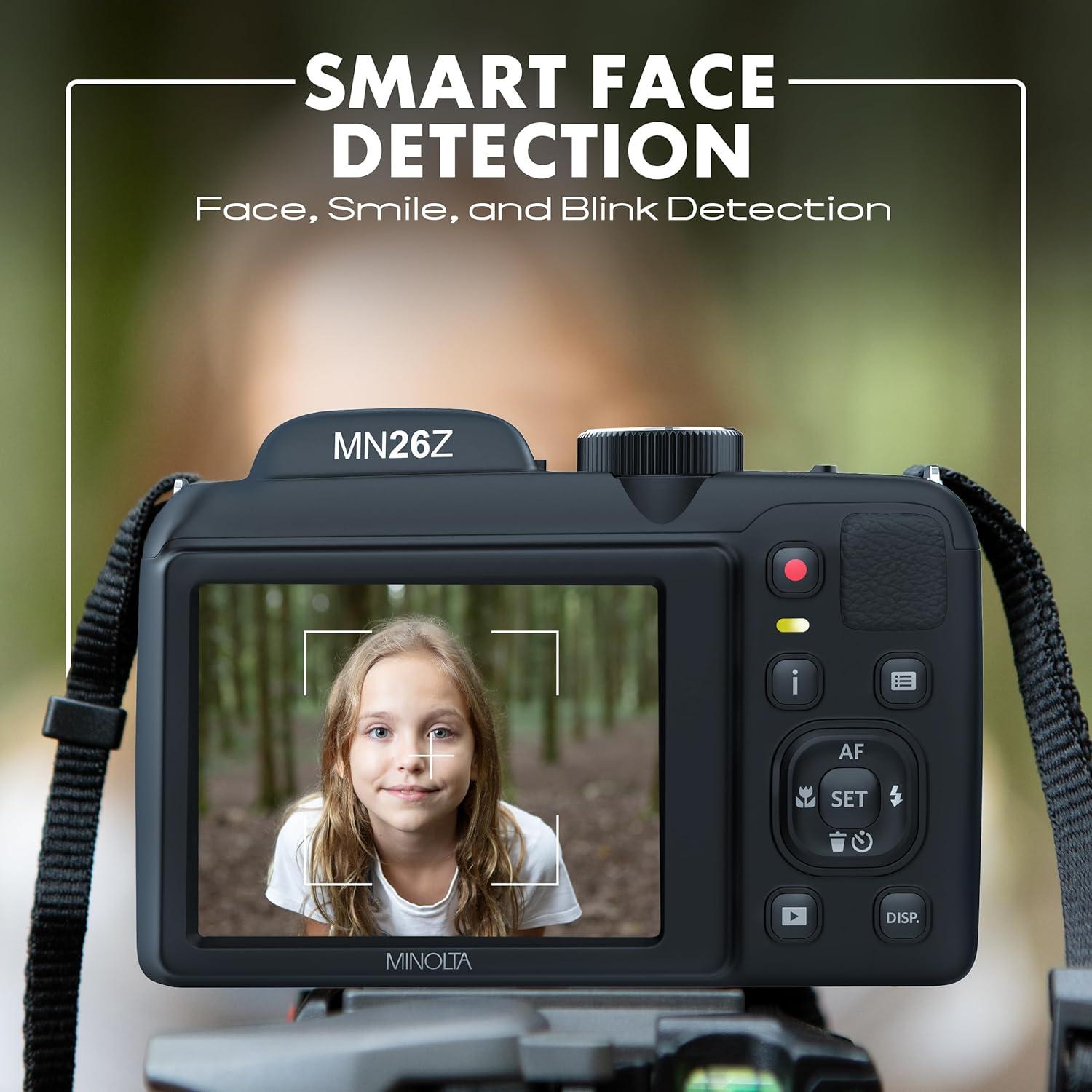 Cámara Digital Minolta ProShot 20MP Zoom 26x WiFi Plata