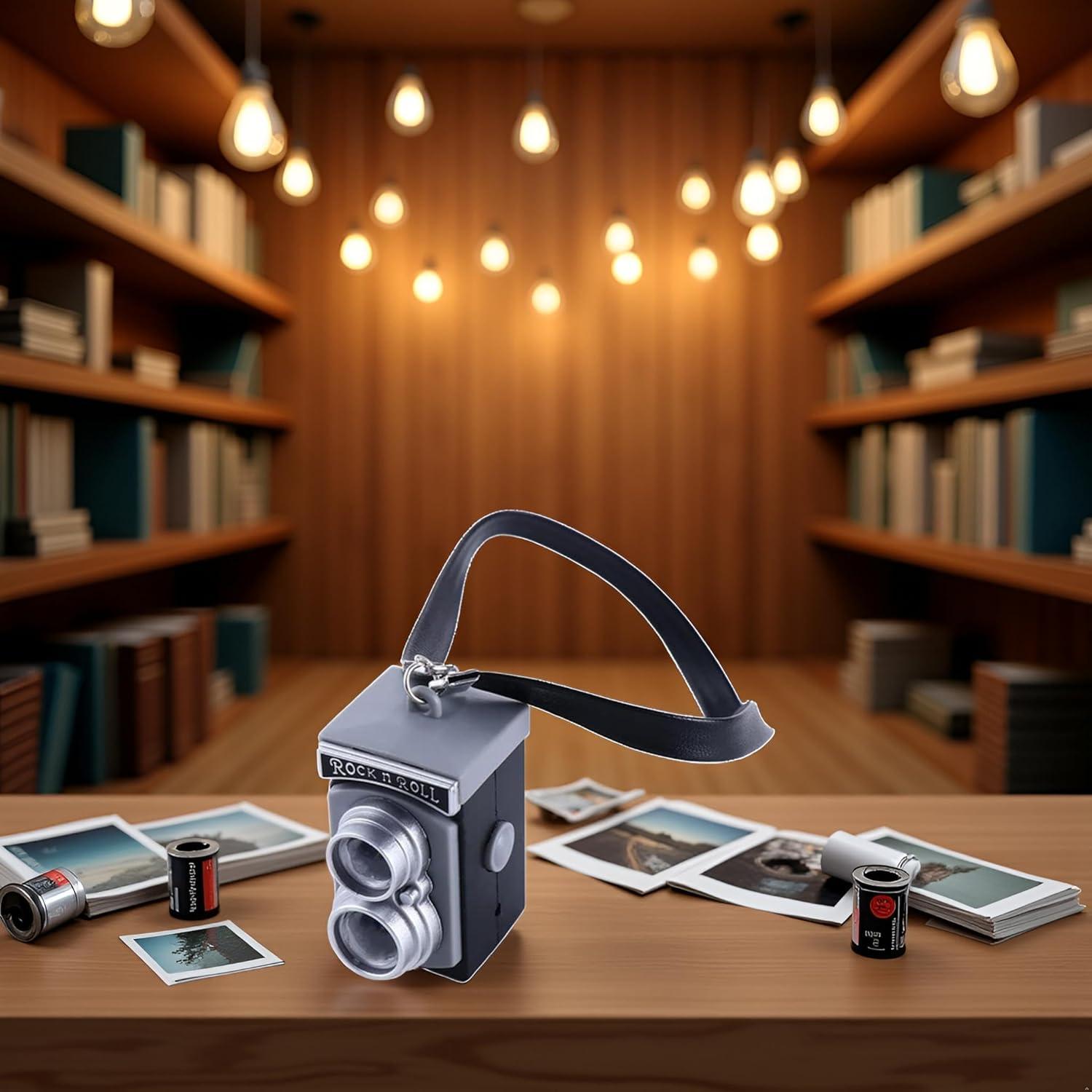 Mini Cámara Vintage Jizlan 1:4 Decorativa para Fotografía