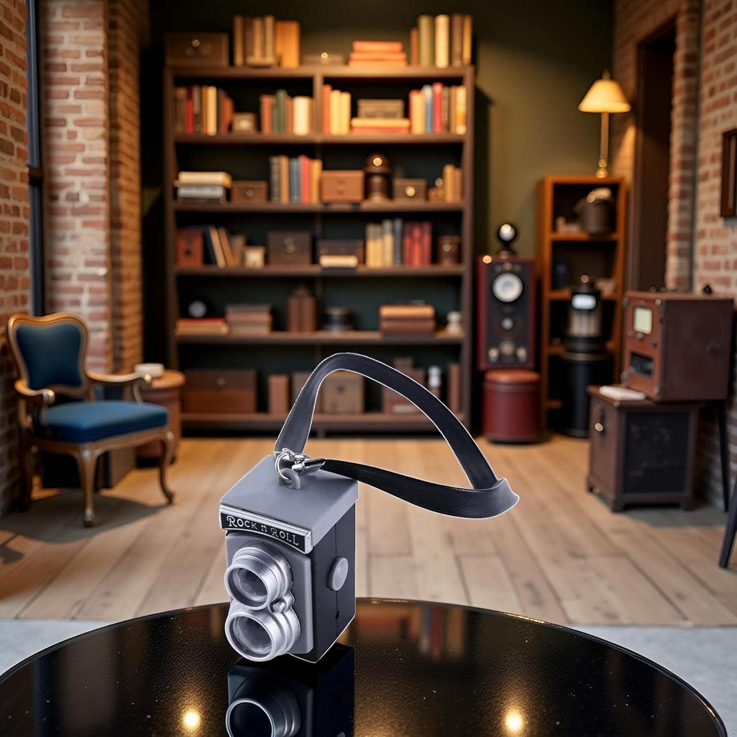 Mini Cámara Vintage Jizlan 1:4 Decorativa para Fotografía