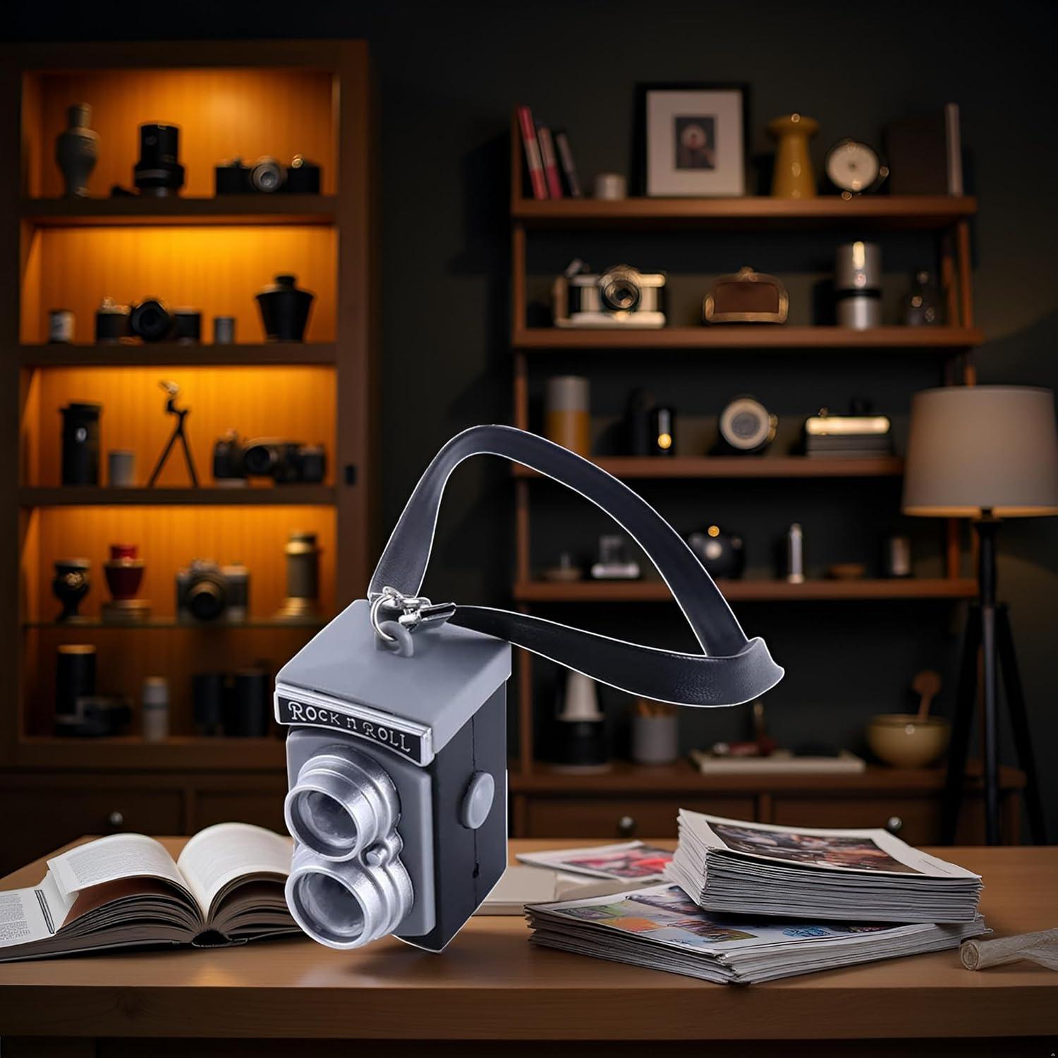 Mini Cámara Vintage Jizlan 1:4 Decorativa para Fotografía