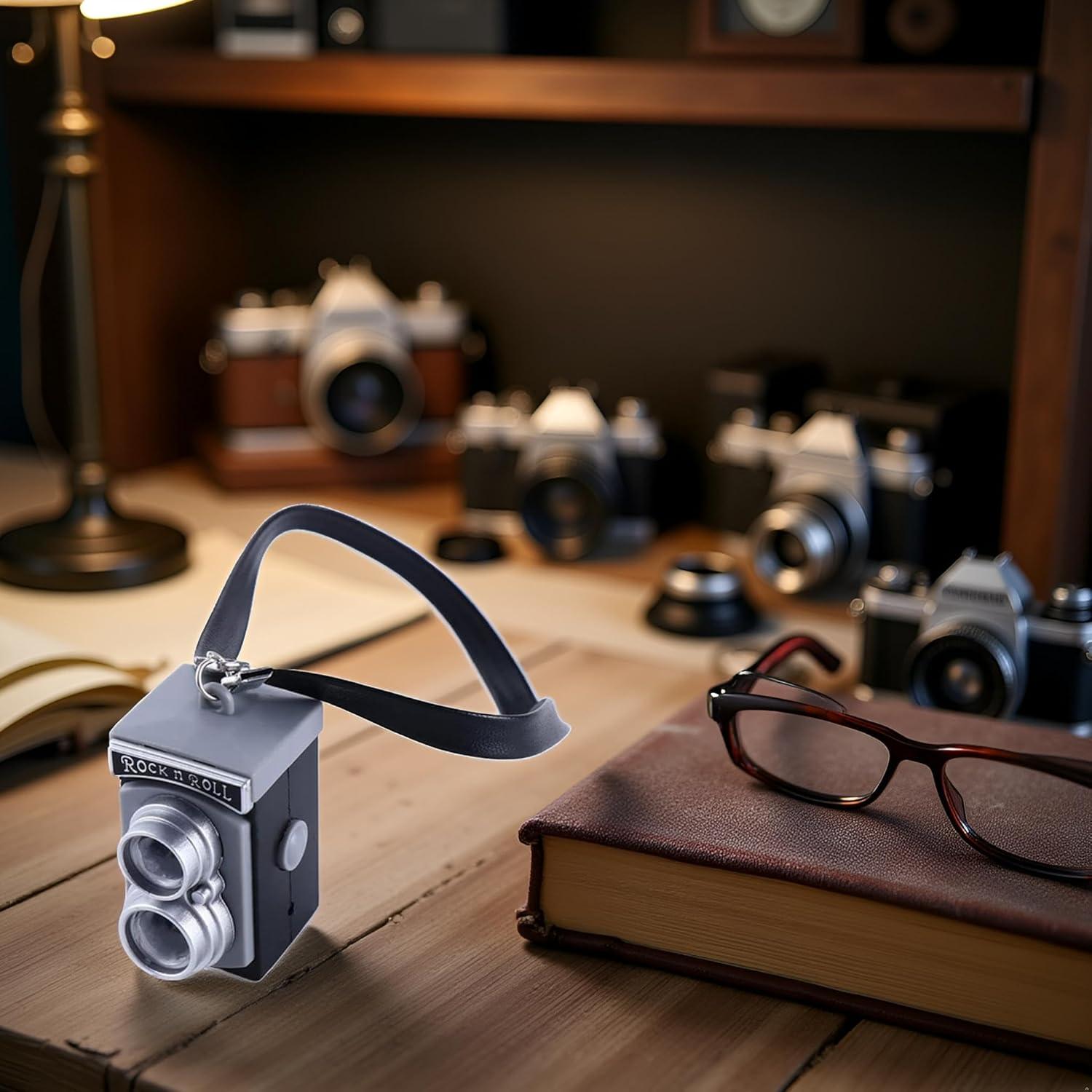 Mini Cámara Vintage Jizlan 1:4 Decorativa para Fotografía