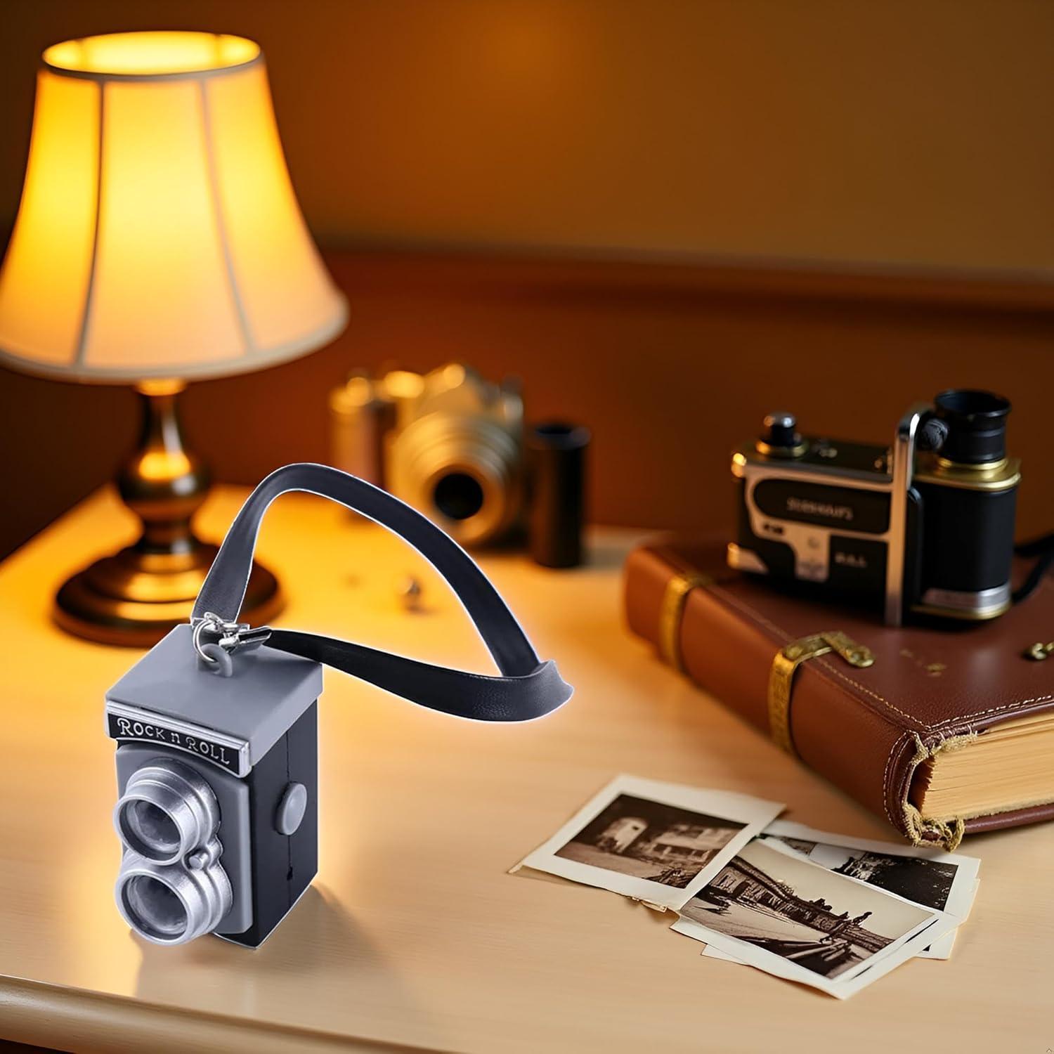 Mini Cámara Vintage Jizlan 1:4 Decorativa para Fotografía