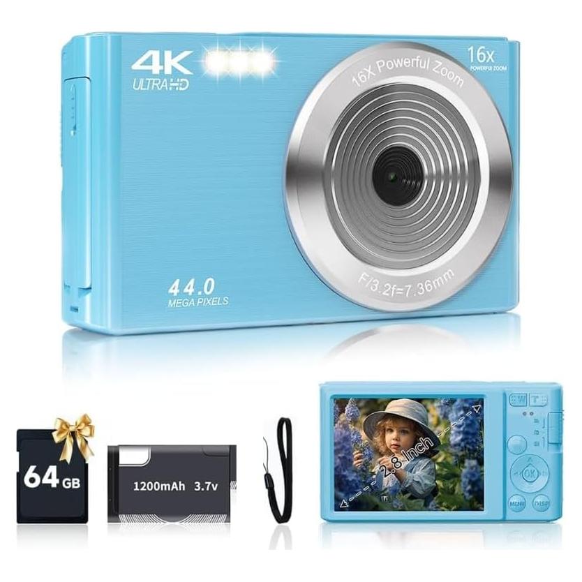 Cámara Digital KLIOMAX KL44MP 44MP FHD 1080P Azul Compacta