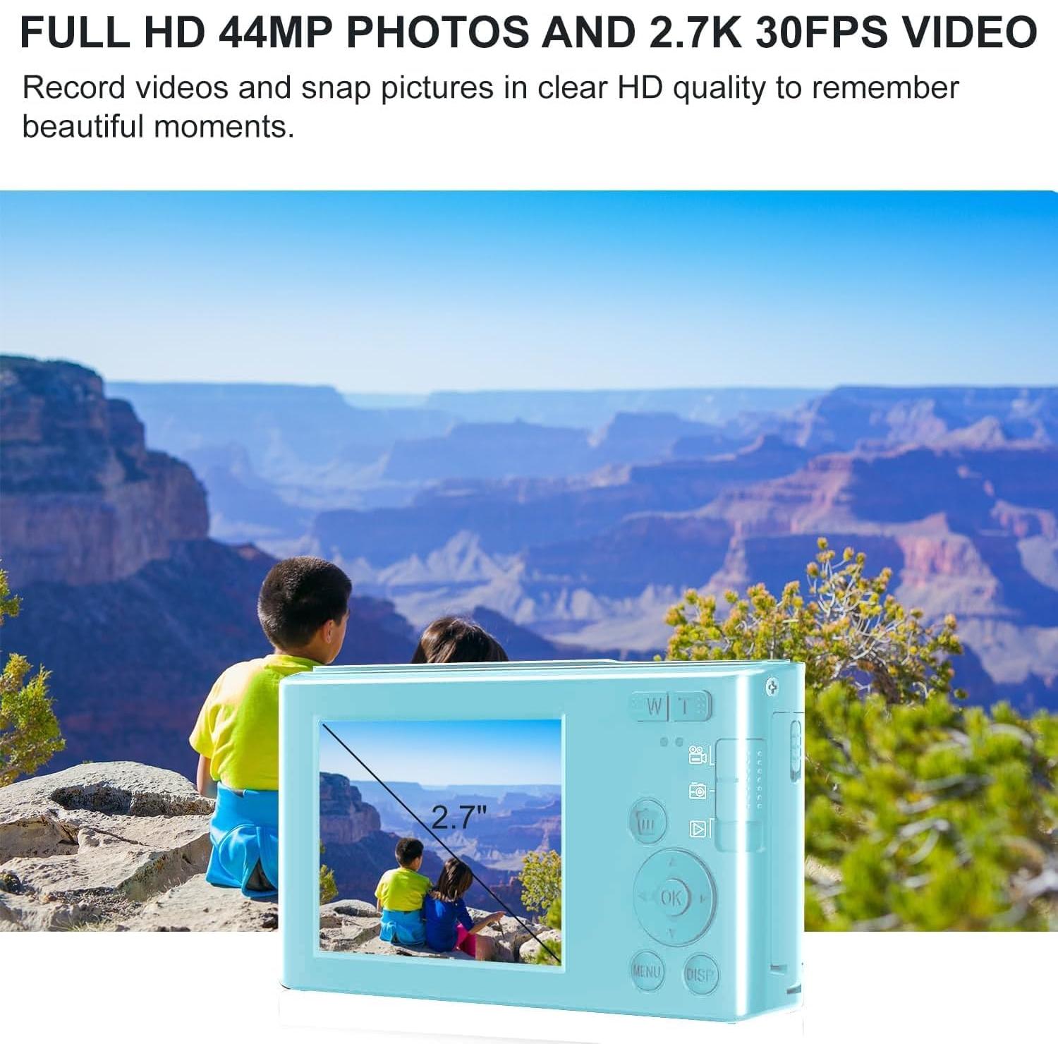 Cámara Digital KLIOMAX KL44MP 44MP FHD 1080P Azul Compacta