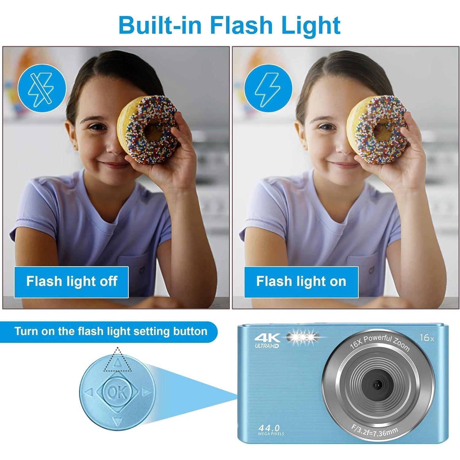 Cámara Digital KLIOMAX KL44MP 44MP FHD 1080P Azul Compacta