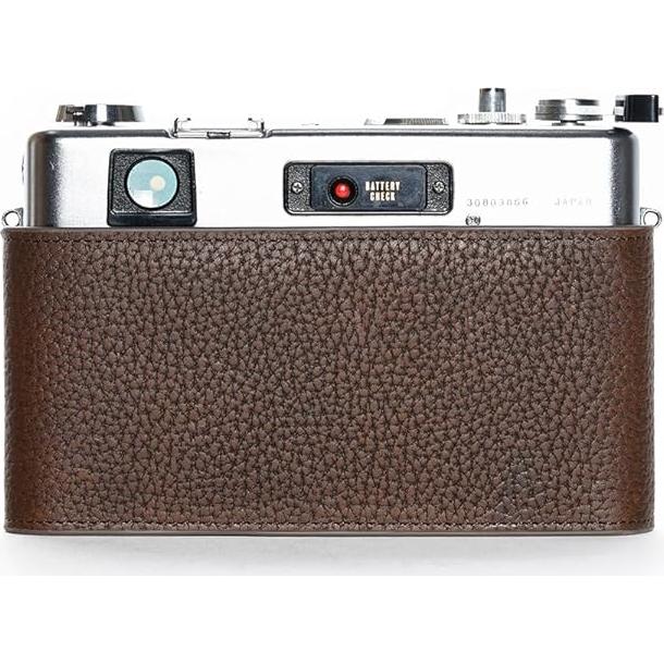 Funda de Cuero Real para Cámara Yashica Electro 35 GSN Café