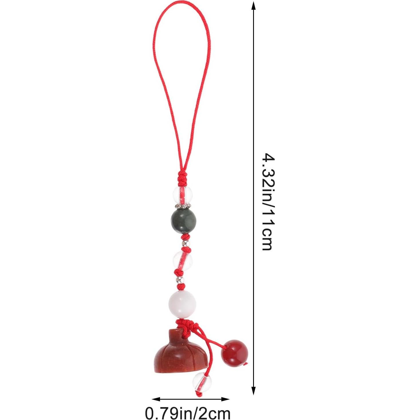 Encanto de Teléfono de Jade Loto - Accesorio Decorativo Rojo