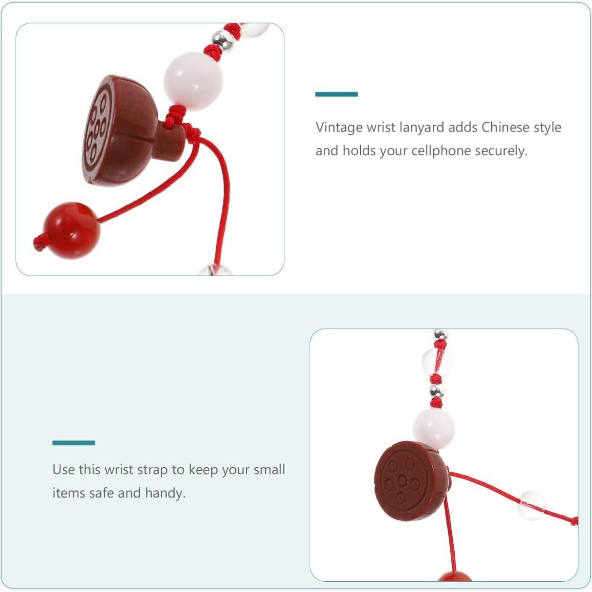 Encanto de Teléfono de Jade Loto - Accesorio Decorativo Rojo