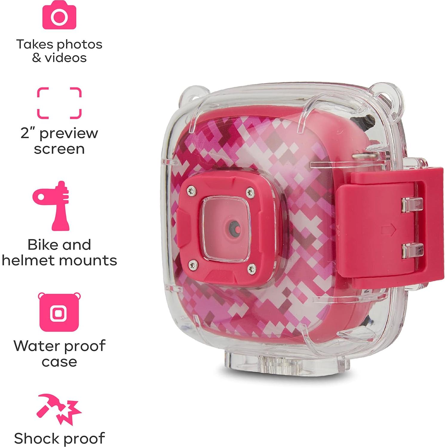 Cámara de Acción Vivitar Kids Tech Rosa 5MP HD Impermeable