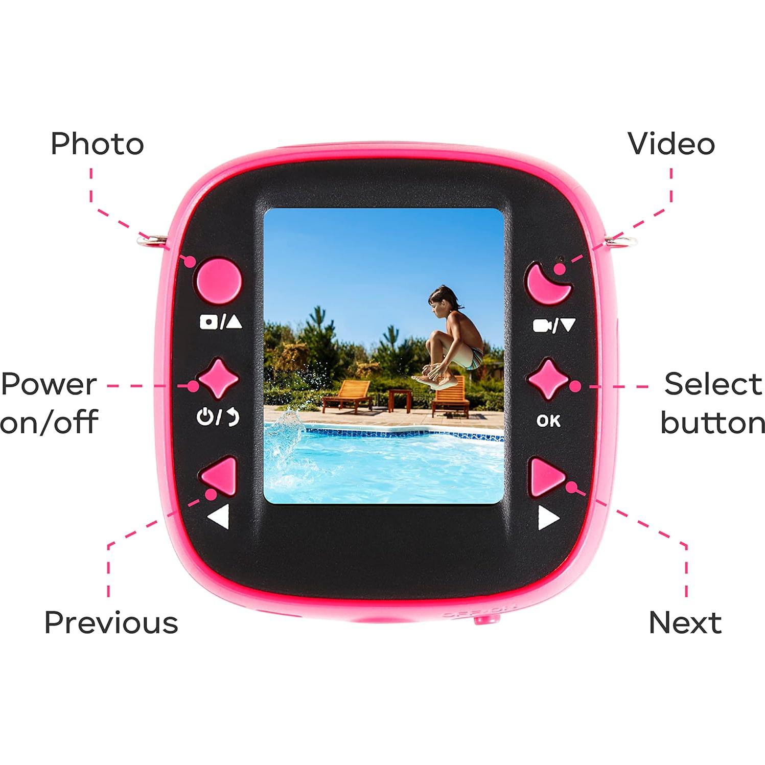 Cámara de Acción Vivitar Kids Tech Rosa 5MP HD Impermeable