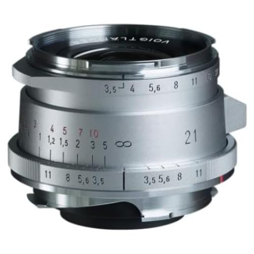 Lente Voigtlander 21mm f/3.5 Color Skopar Vintage Asférica Plata