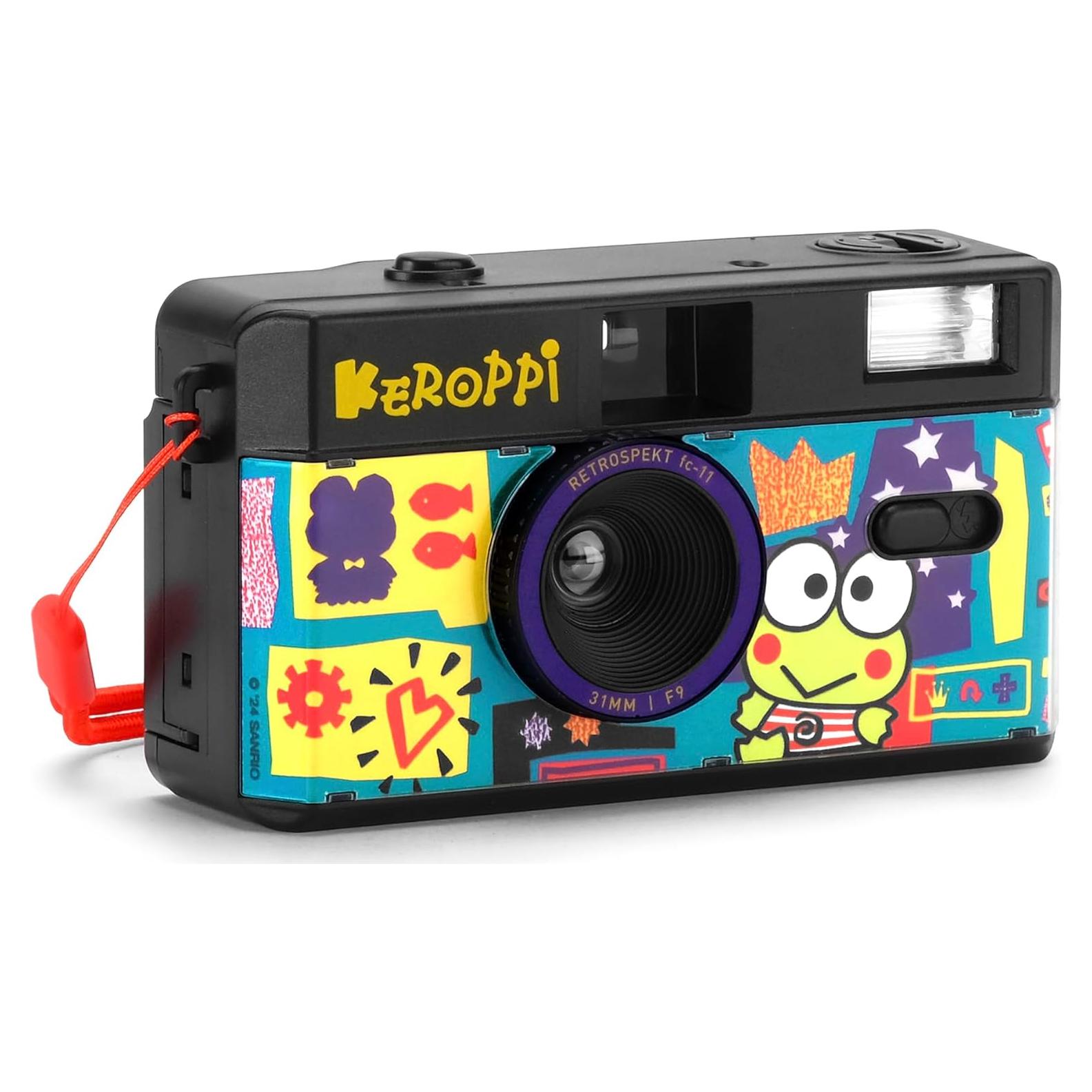 Cámara de película 35 mm Keroppi FC-11 con flash opcional