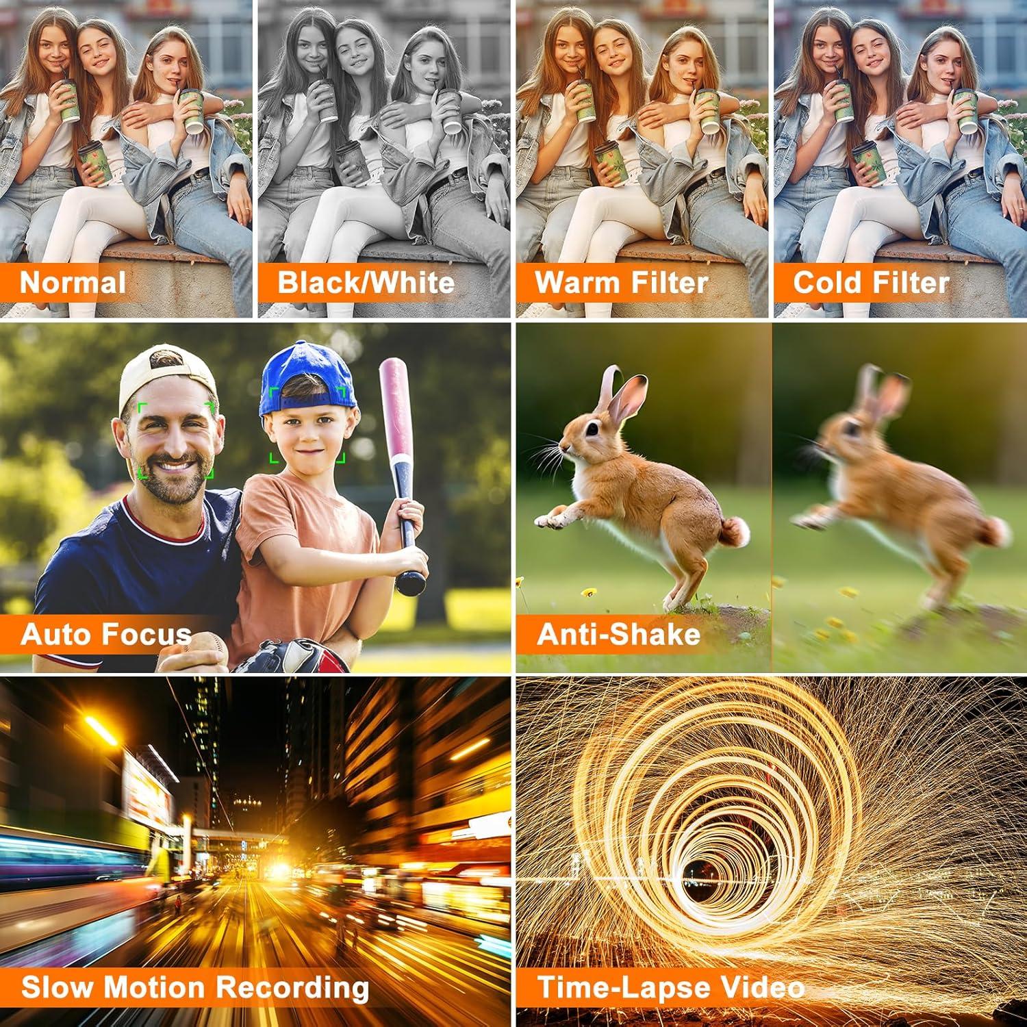 Cámara Digital 5K ZYDIIE DC206X con Zoom Óptico 5X y 64MP