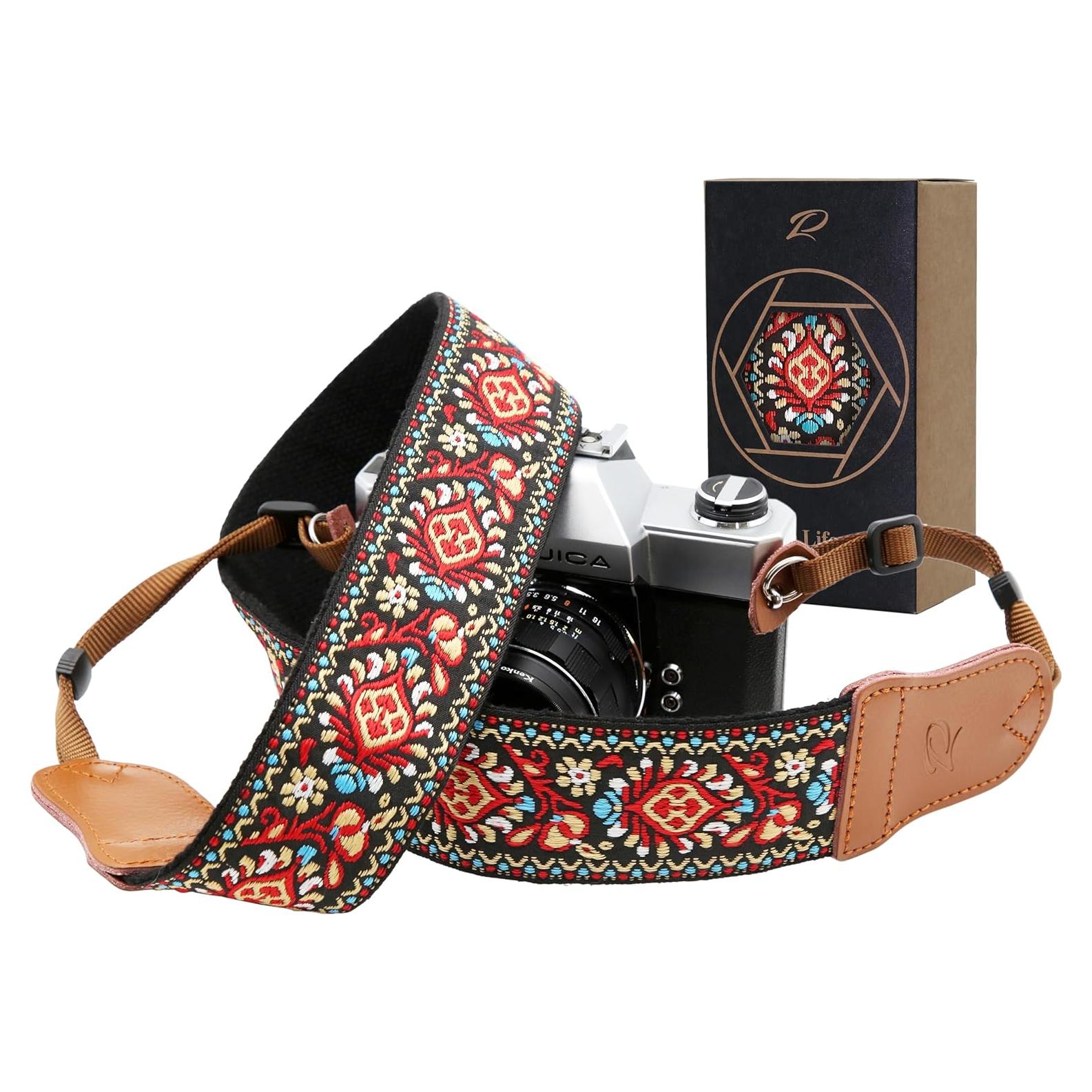 Correa de cámara Padwa Lifestyle Rojo Vintage 5cm Ajustable