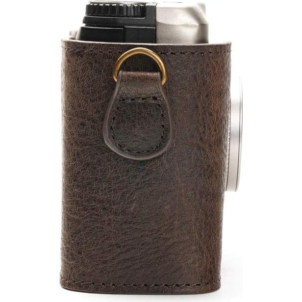 Funda de Cuero Real BolinUS para Cámara Contax T3 Café